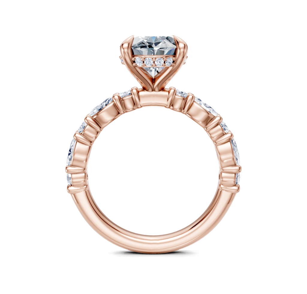 Image for Bubble Band Hidden Halo | 14k Rose Gold