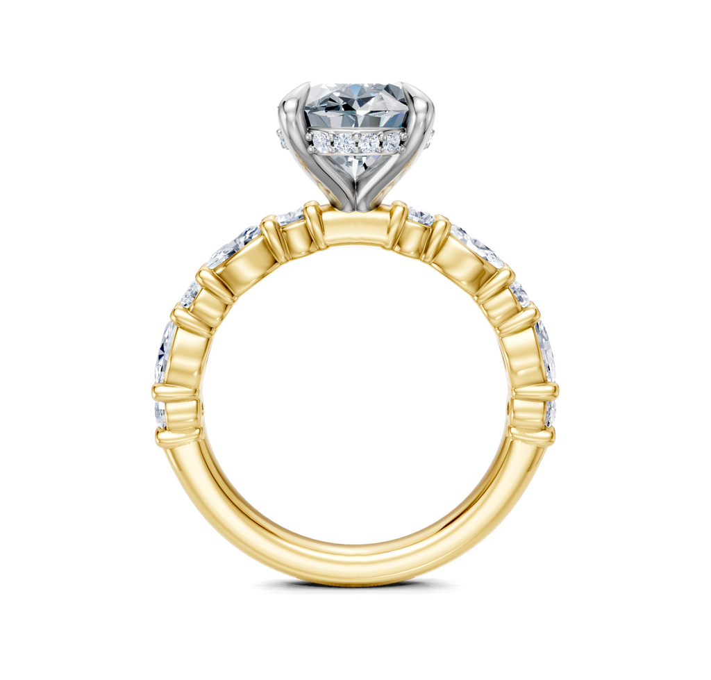 Image for Bubble Band Hidden Halo | 18k Two Tone