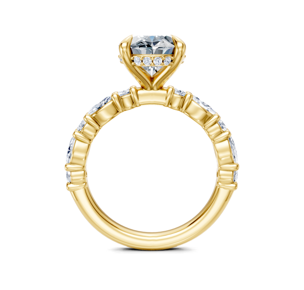 Image for Bubble Band Hidden Halo | 18k Yellow Gold