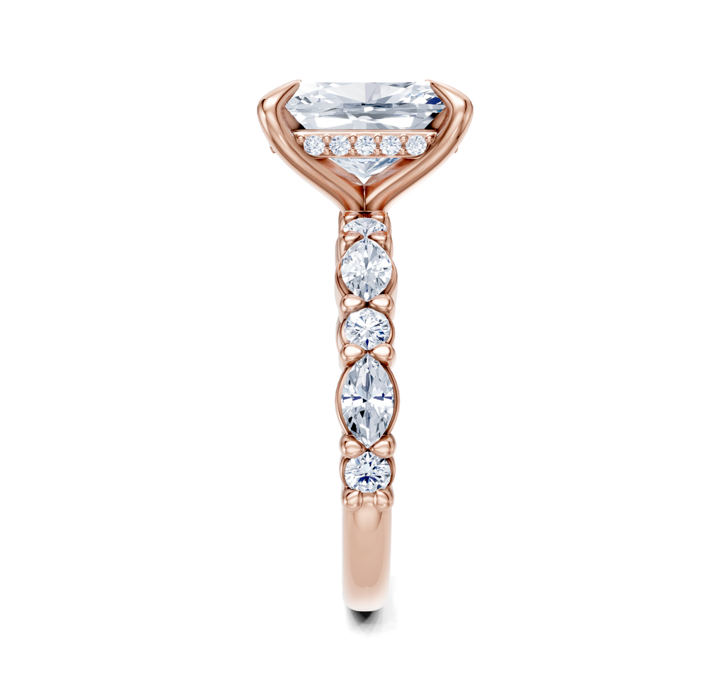 Image for Bubble Band Hidden Halo | 18k Rose Gold