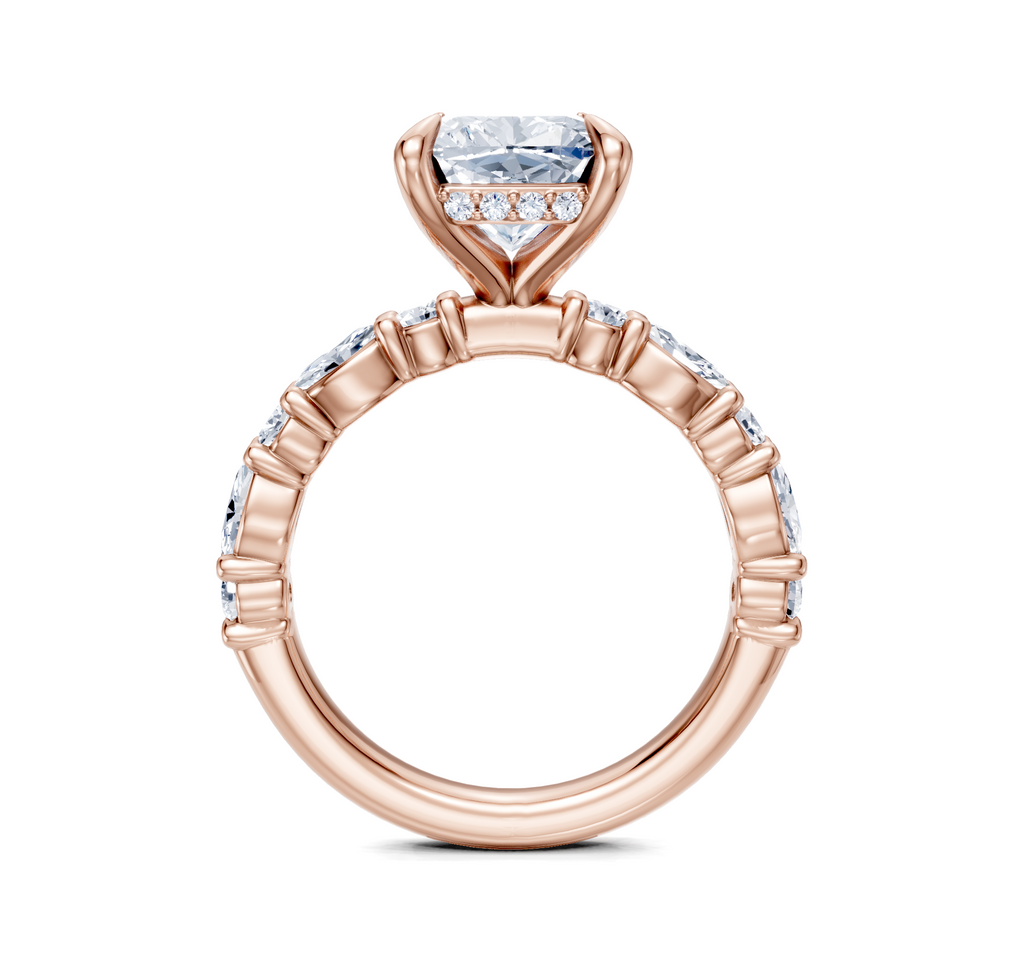 Image for Bubble Band Hidden Halo | 14k Rose Gold