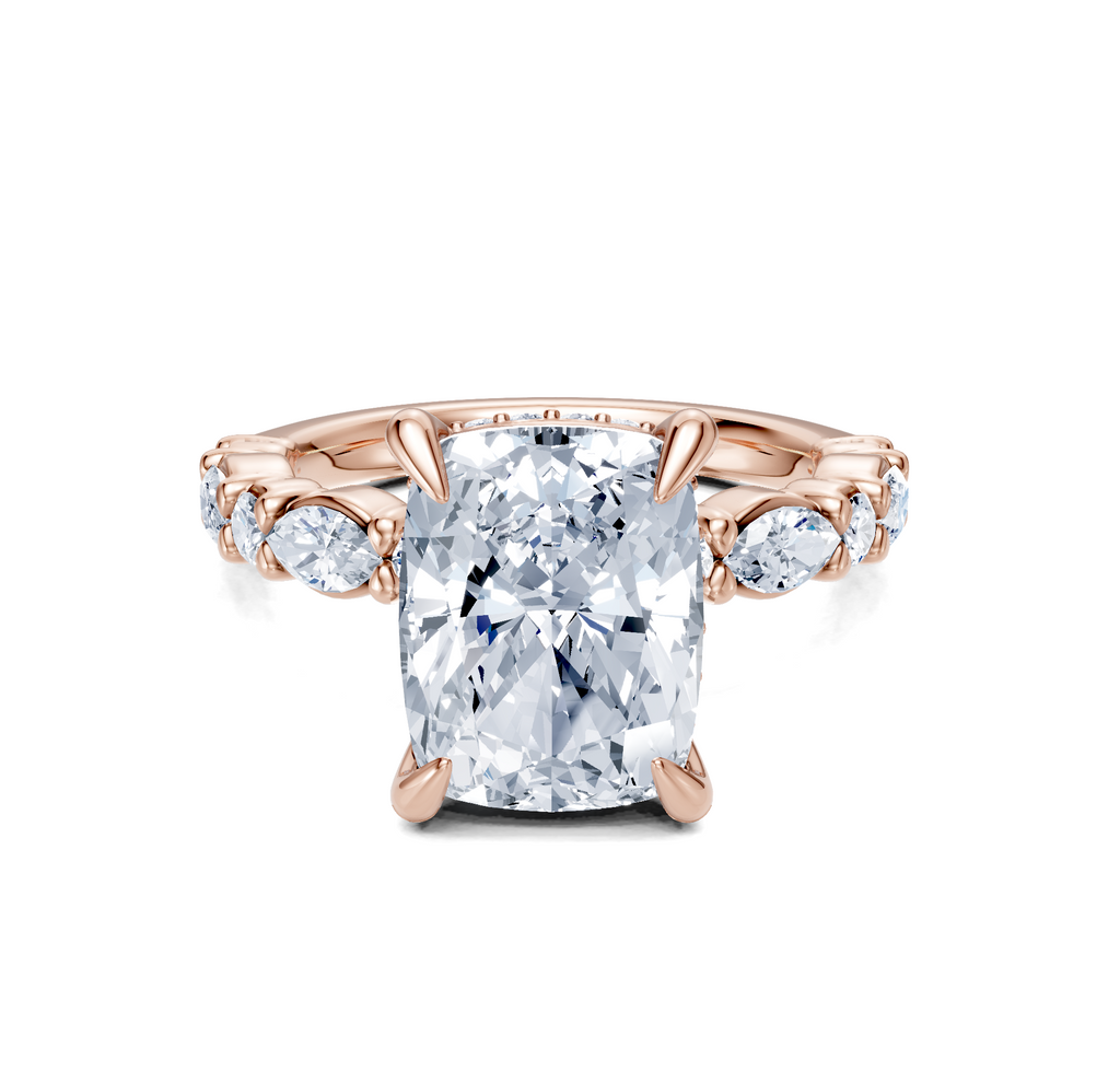 Image for Bubble Band Hidden Halo | 18k Rose Gold