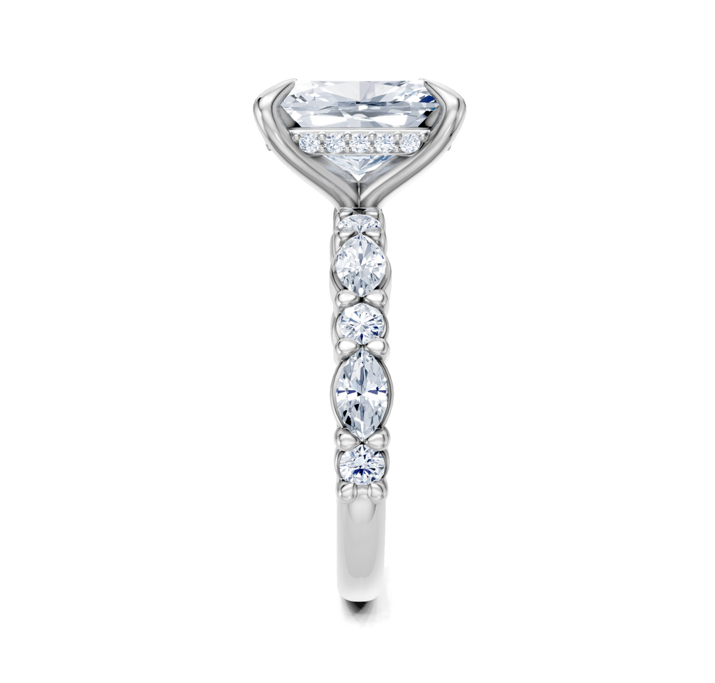 Image for Bubble Band Hidden Halo | 18k White Gold