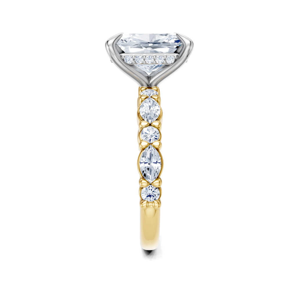 Image for Bubble Band Hidden Halo | 18k Two Tone