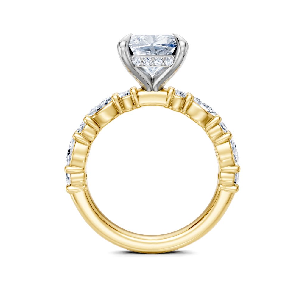 Image for Bubble Band Hidden Halo | 14k Two Tone