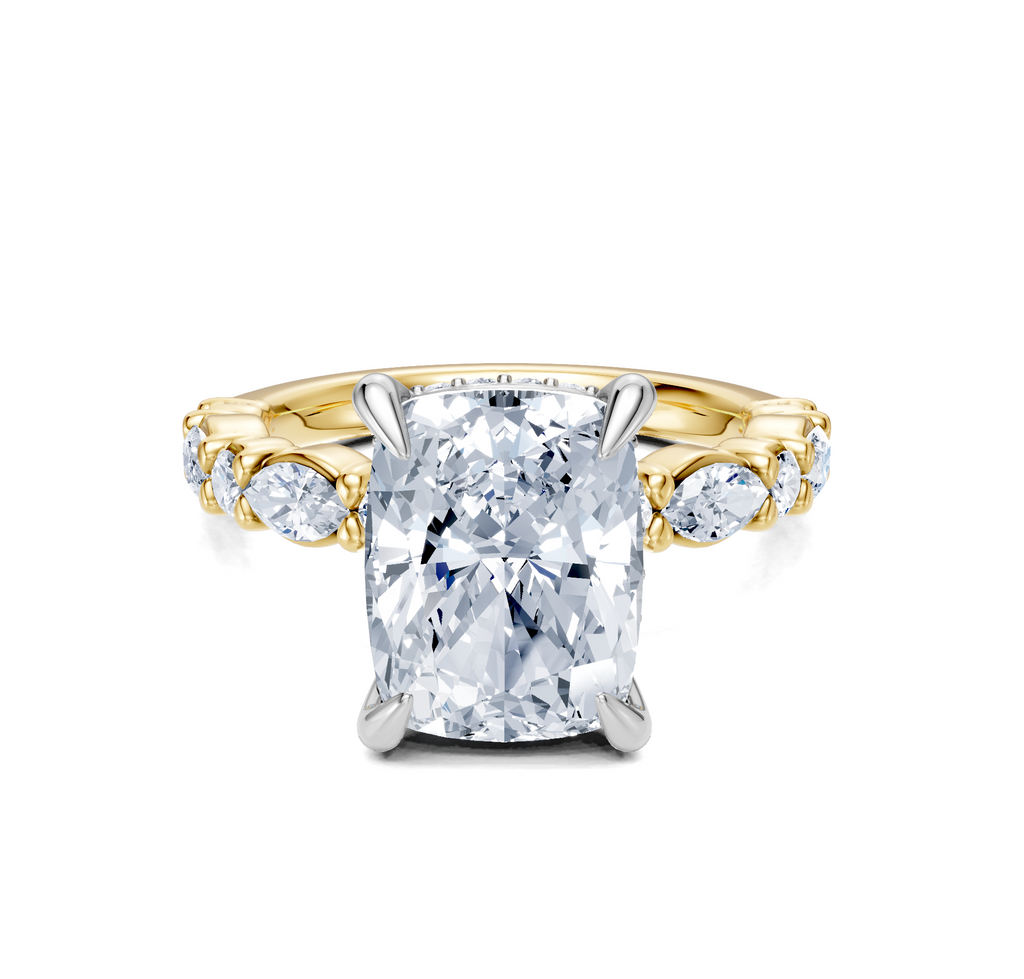 Image for Bubble Band Hidden Halo | 18k Two Tone