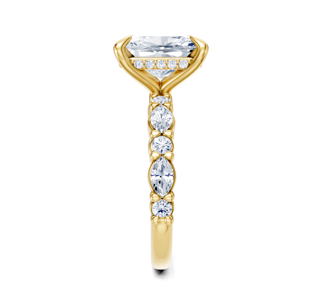 Image for Bubble Band Hidden Halo | 14k Yellow Gold