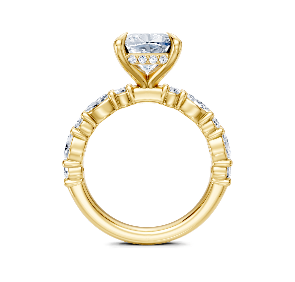 Image for Bubble Band Hidden Halo | 18k Yellow Gold