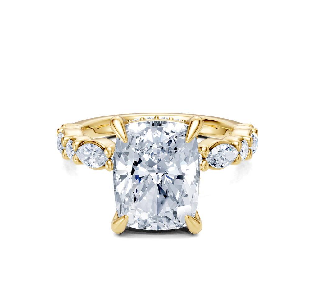 Image for Bubble Band Hidden Halo | 18k Yellow Gold