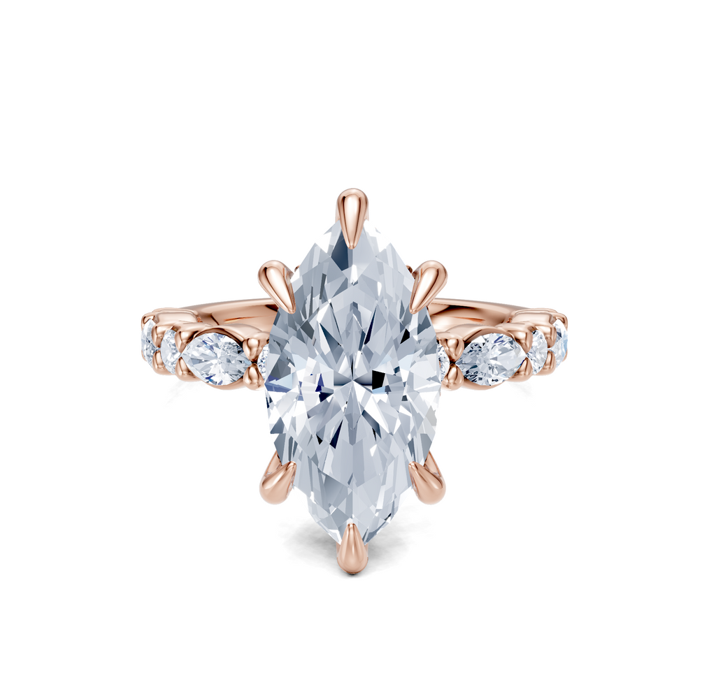 Image for Bubble Band Hidden Halo | 18k Rose Gold
