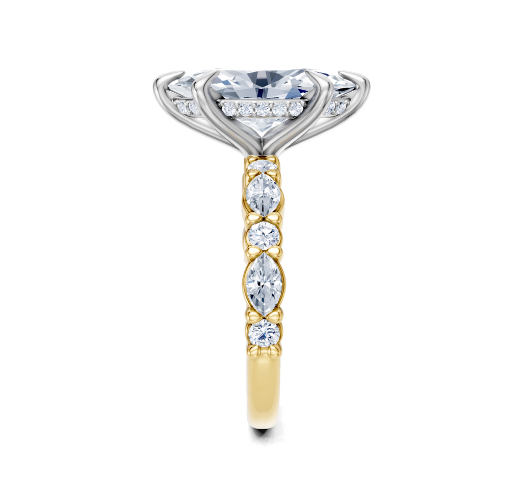 Image for Bubble Band Hidden Halo | 18k Two Tone