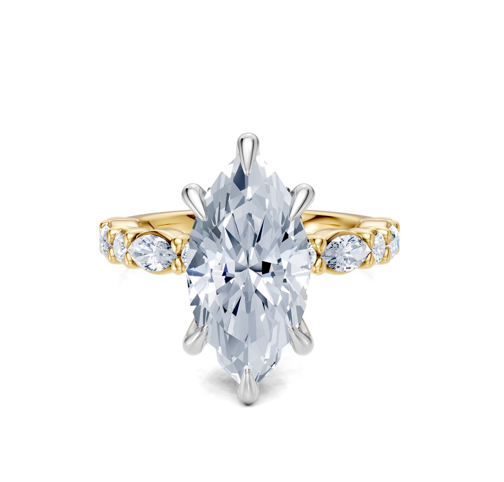 Image for Bubble Band Hidden Halo | 14k Two Tone