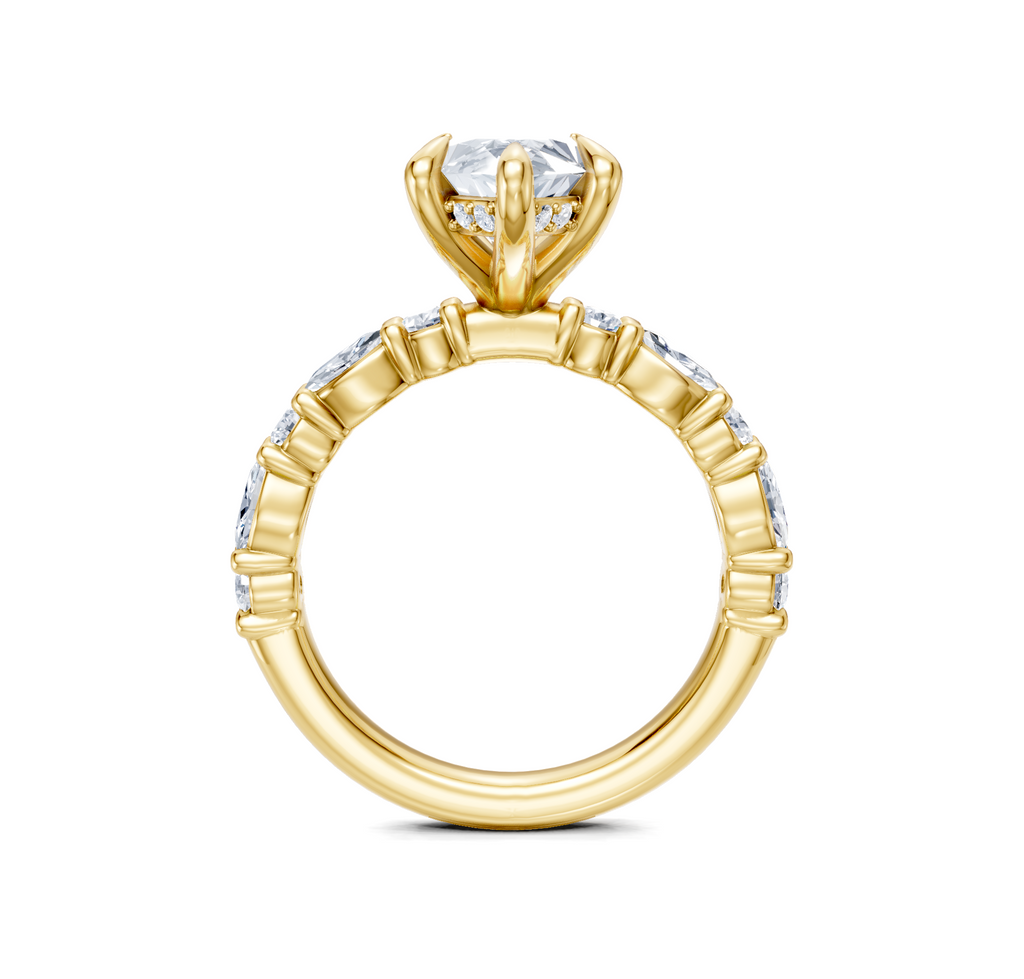 Image for Bubble Band Hidden Halo | 18k Yellow Gold