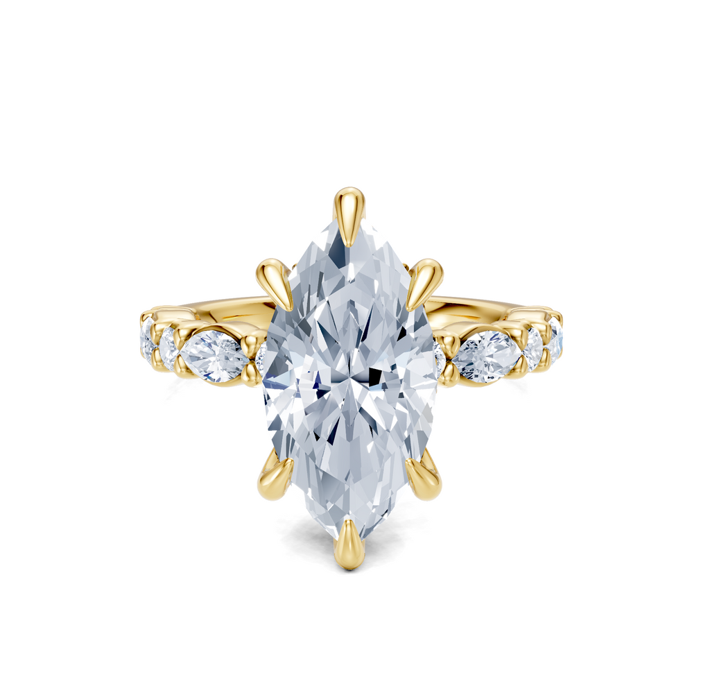 Image for Bubble Band Hidden Halo | 14k Yellow Gold