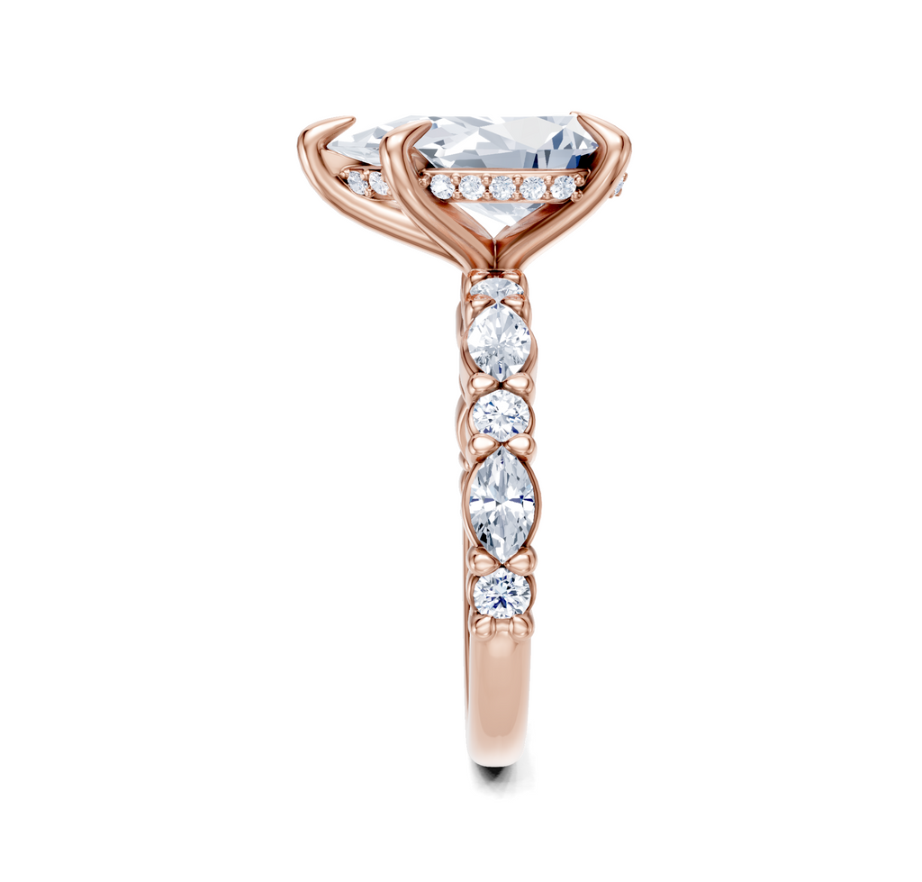Image for Bubble Band Hidden Halo | 18k Rose Gold
