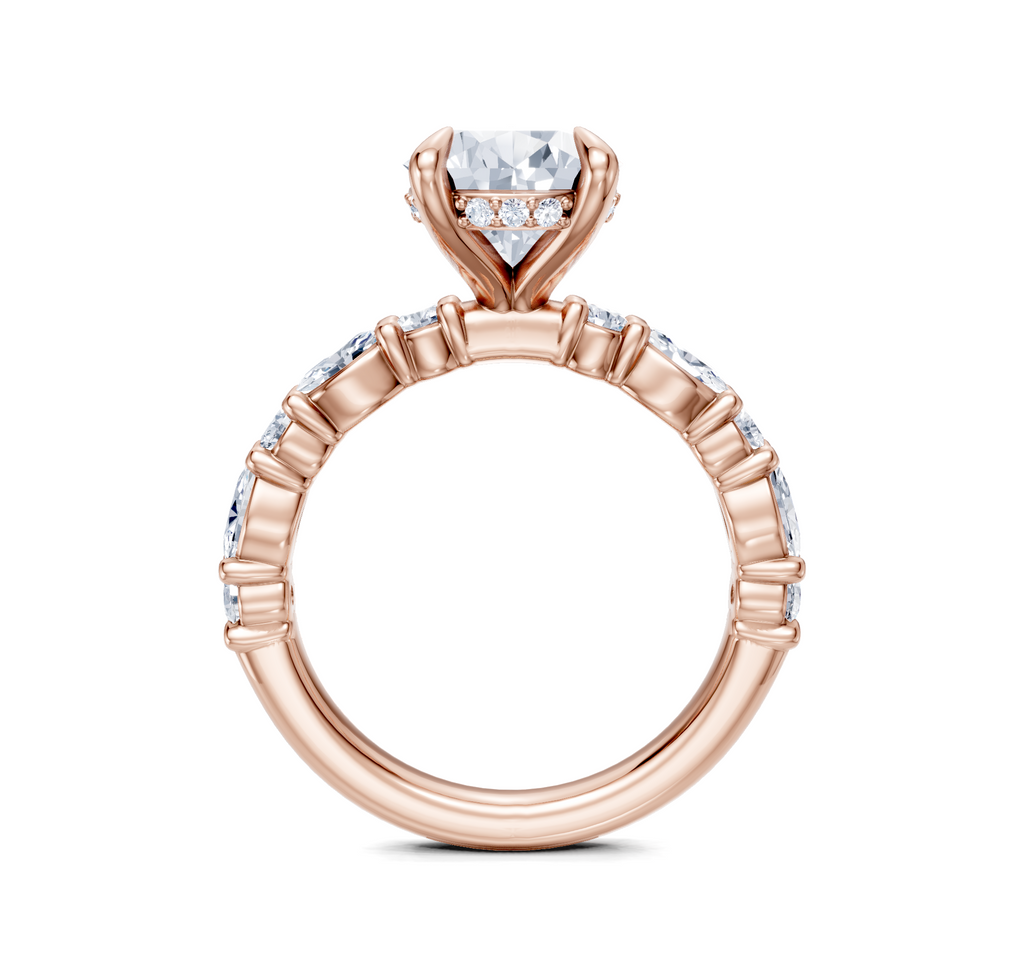 Image for Bubble Band Hidden Halo | 18k Rose Gold
