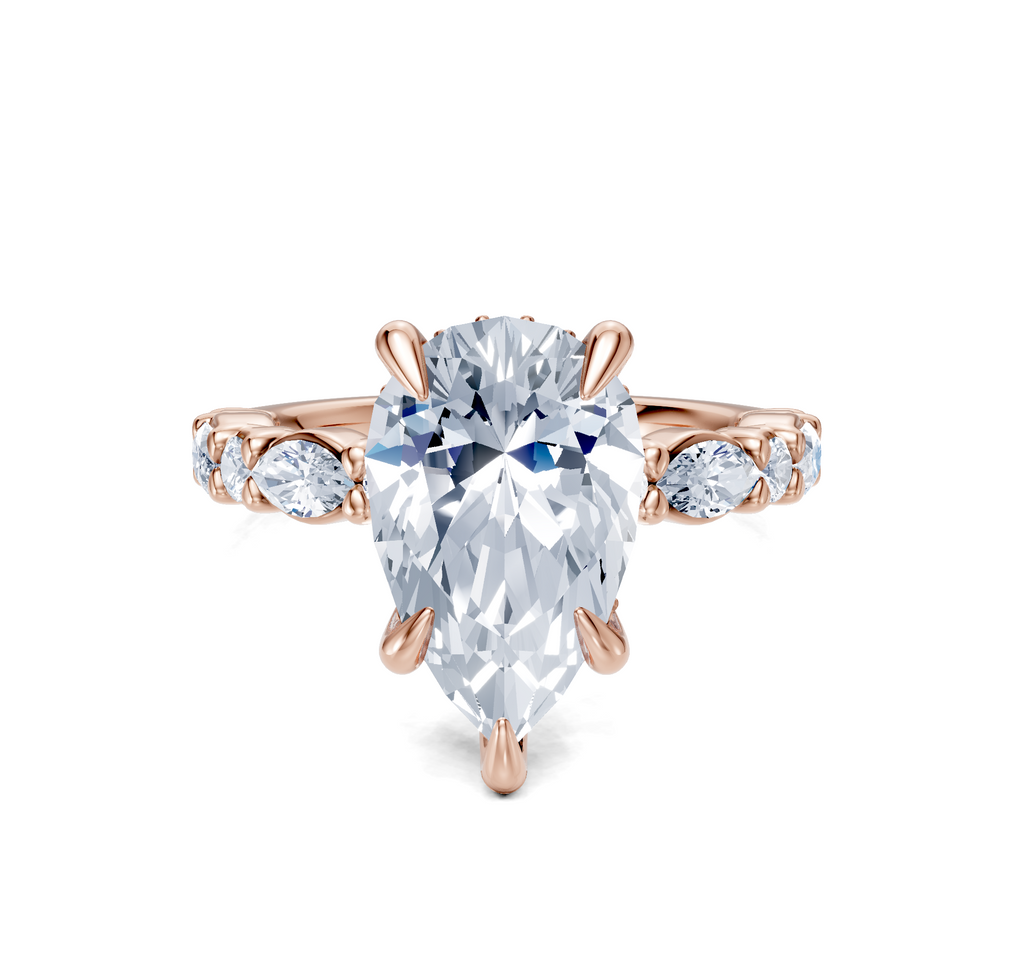 Image for Bubble Band Hidden Halo | 18k Rose Gold