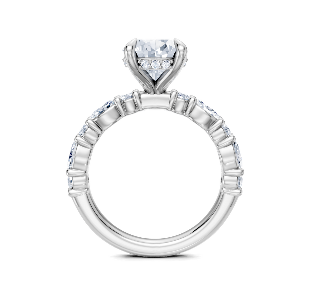 Image for Bubble Band Hidden Halo | 18k White Gold