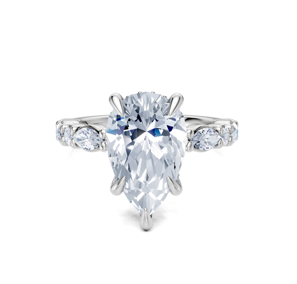 Image for Bubble Band Hidden Halo | 18k White Gold