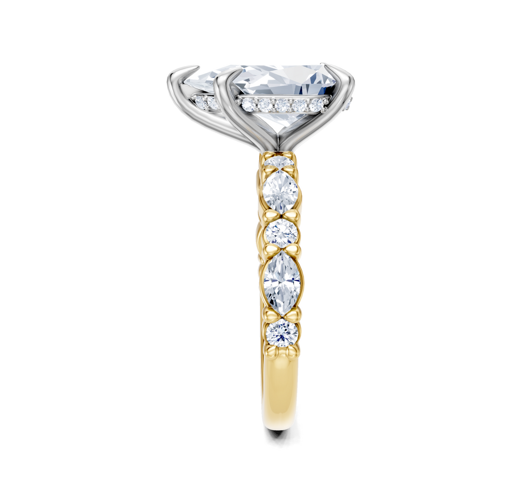 Image for Bubble Band Hidden Halo | 14k Two Tone
