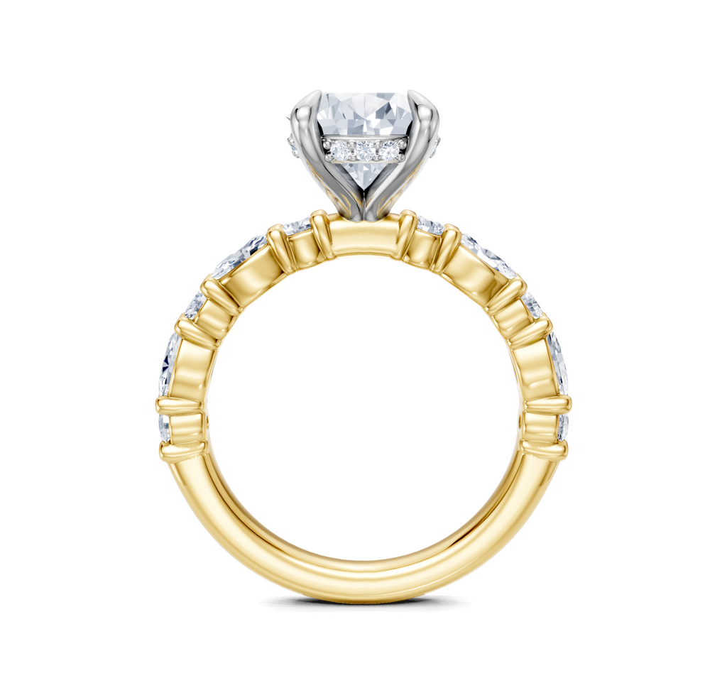 Image for Bubble Band Hidden Halo | 18k Two Tone