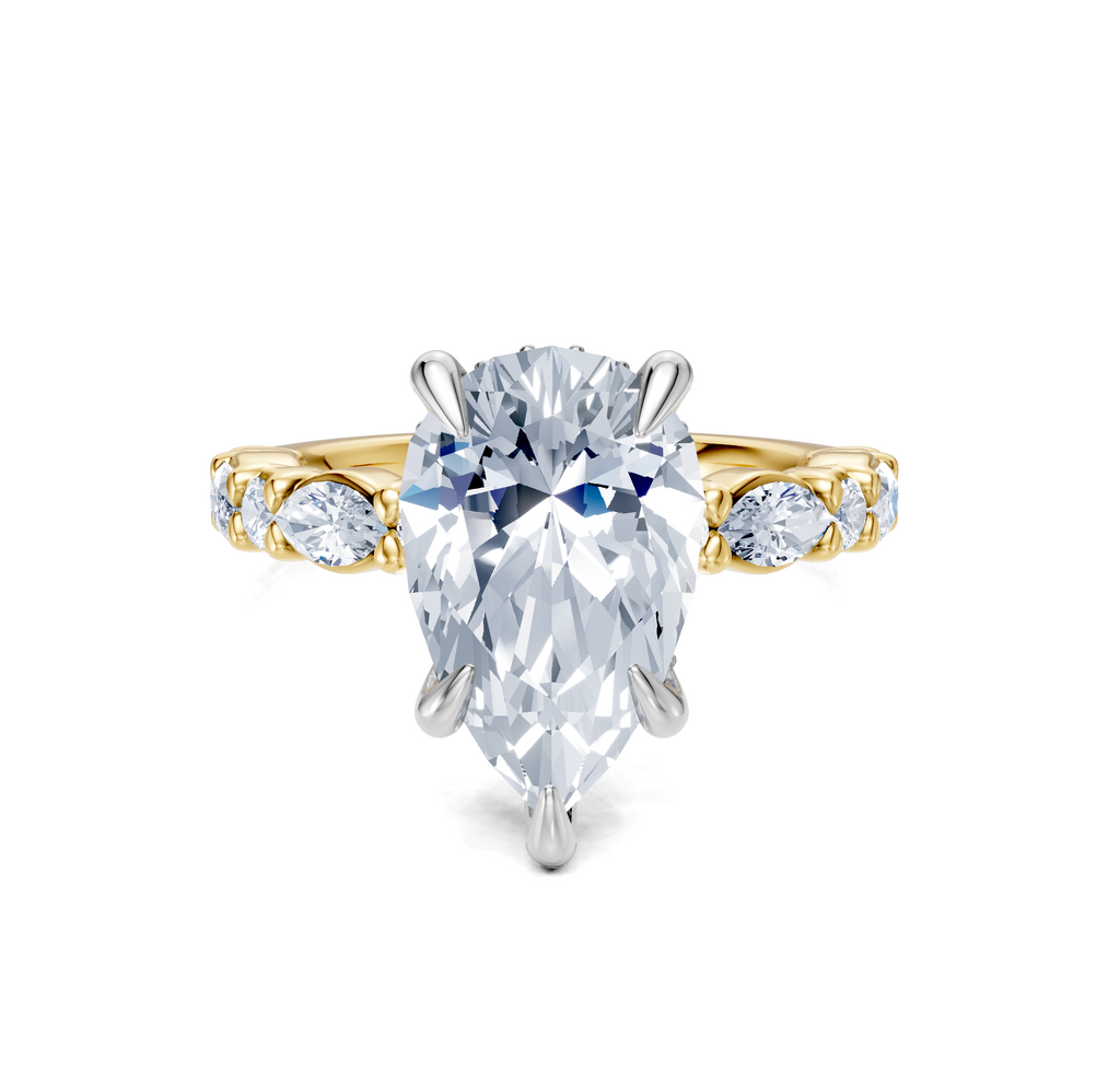 Image for Bubble Band Hidden Halo | 18k Two Tone