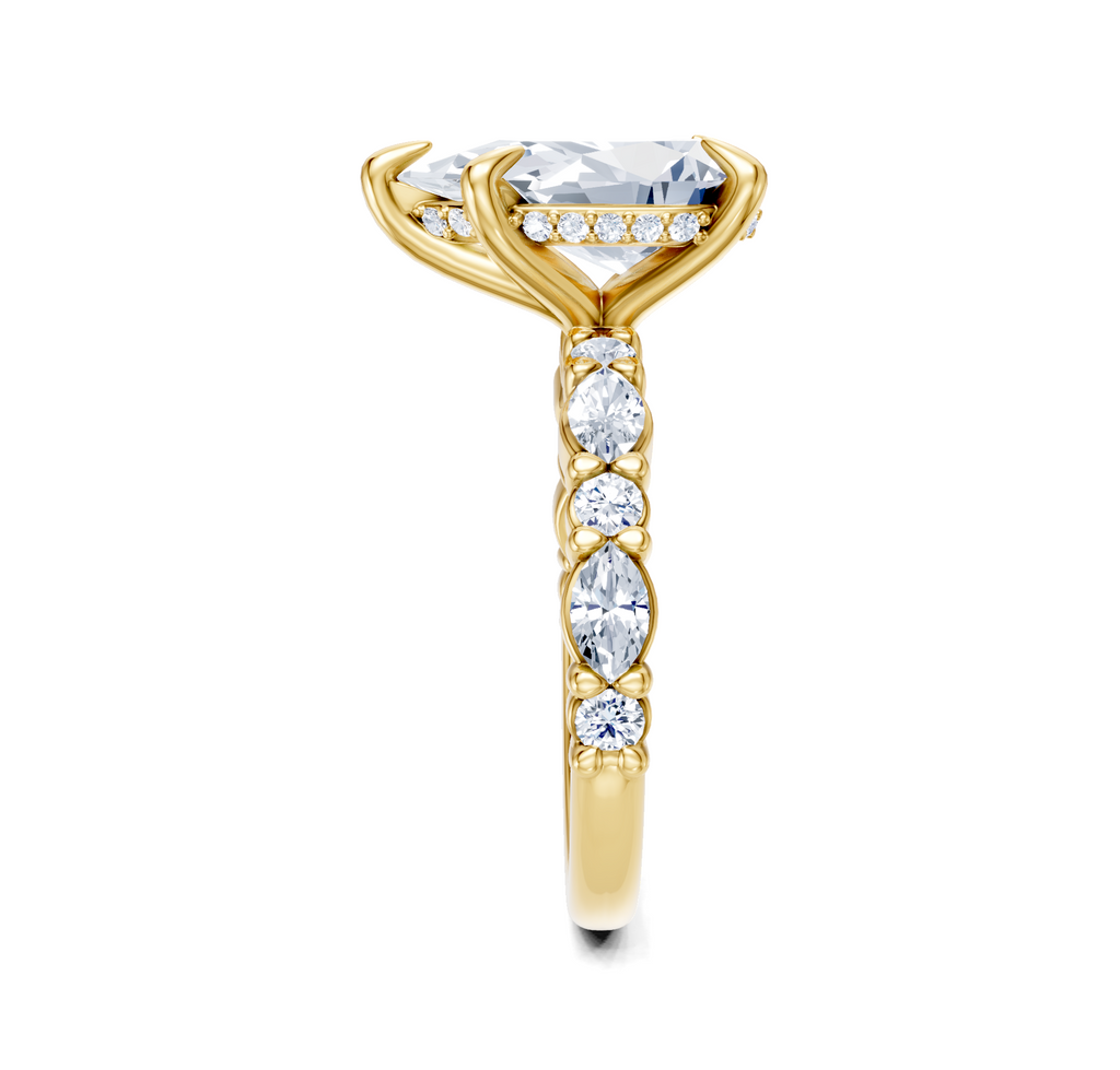 Image for Bubble Band Hidden Halo | 18k Yellow Gold