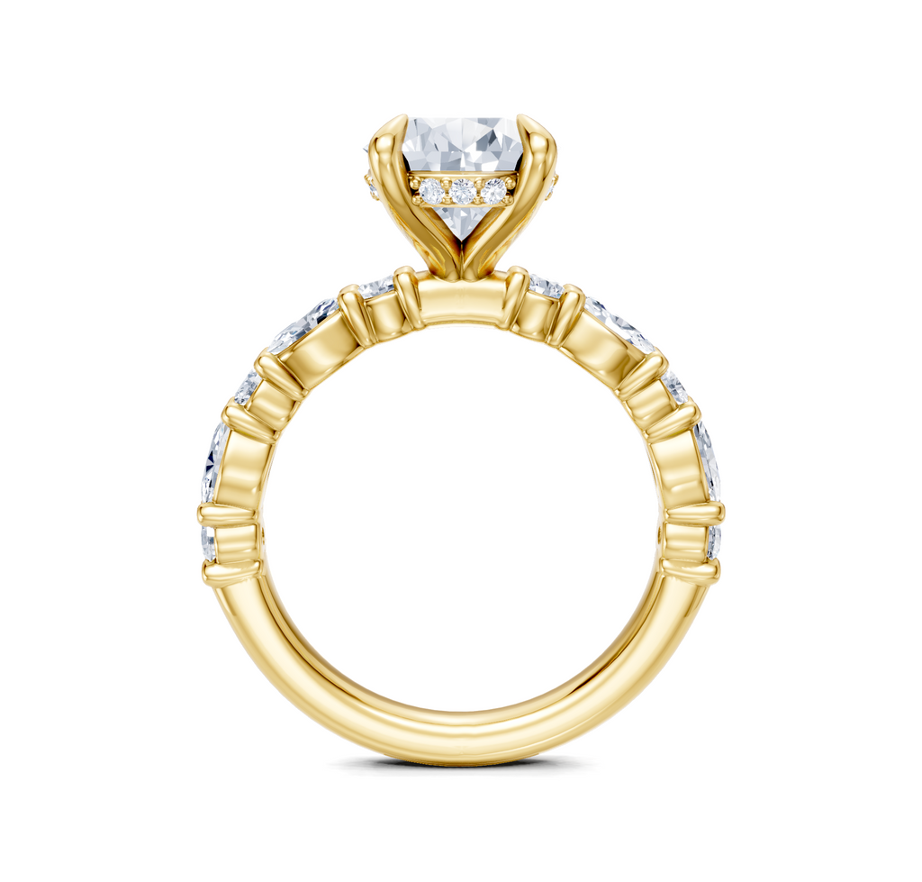 Image for Bubble Band Hidden Halo | 18k Yellow Gold