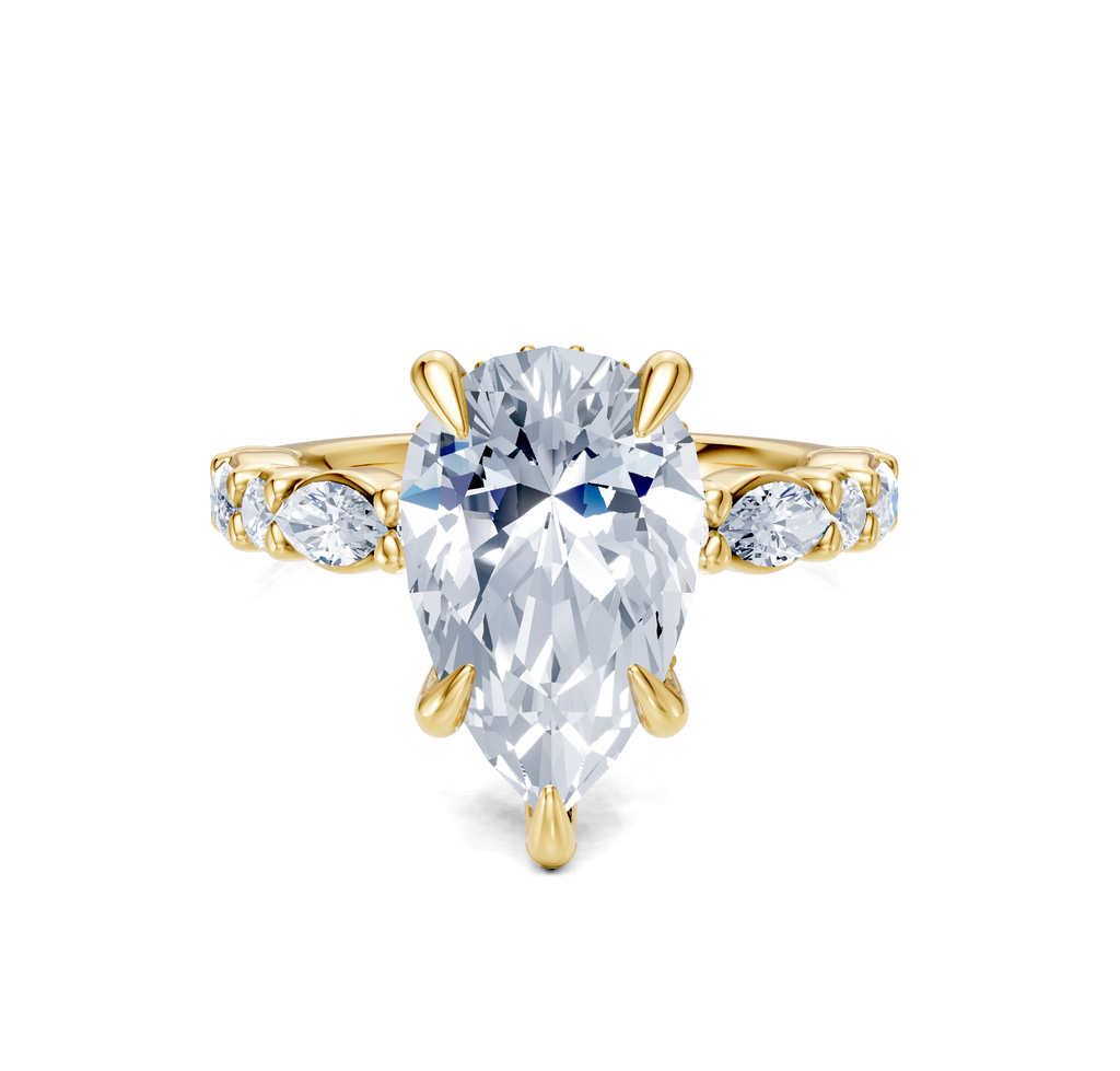 Image for Bubble Band Hidden Halo | 18k Yellow Gold