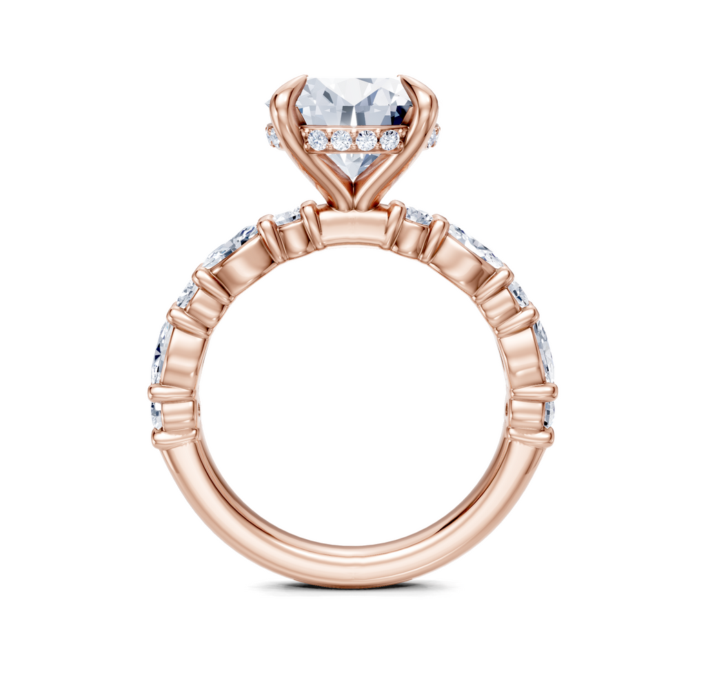 Image for Bubble Band Hidden Halo | 14k Rose Gold