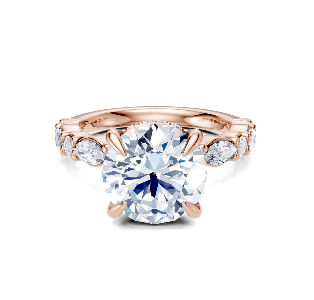 Image for Bubble Band Hidden Halo | 18k Rose Gold