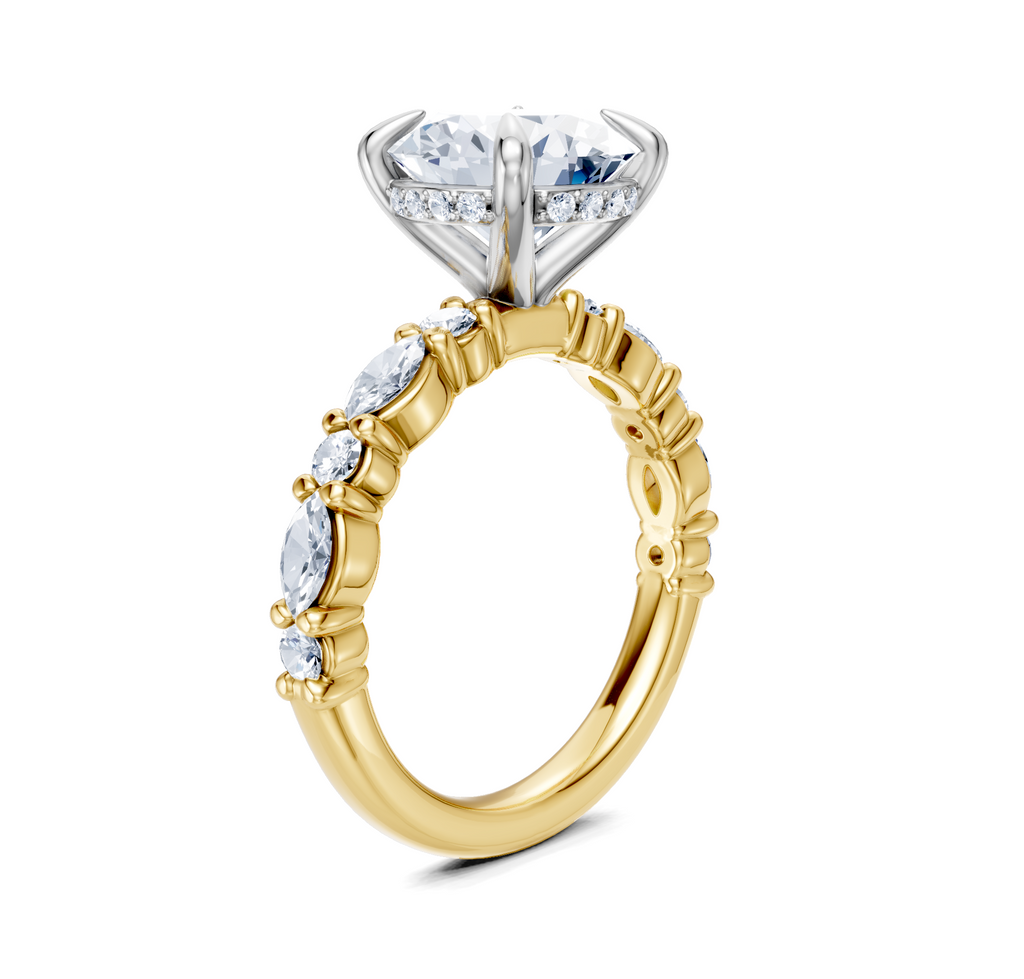Image for Bubble Band Hidden Halo | 18k Two Tone