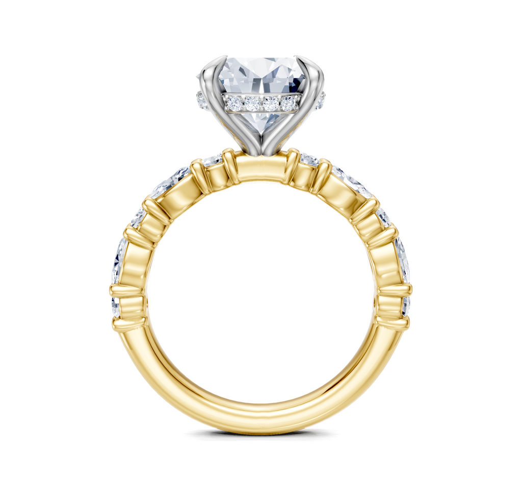 Image for Bubble Band Hidden Halo | 18k Two Tone