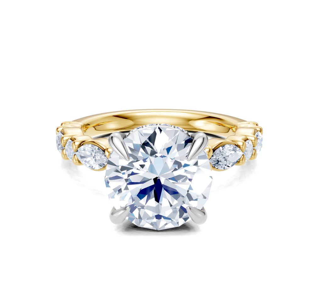 Image for Bubble Band Hidden Halo | 18k Two Tone