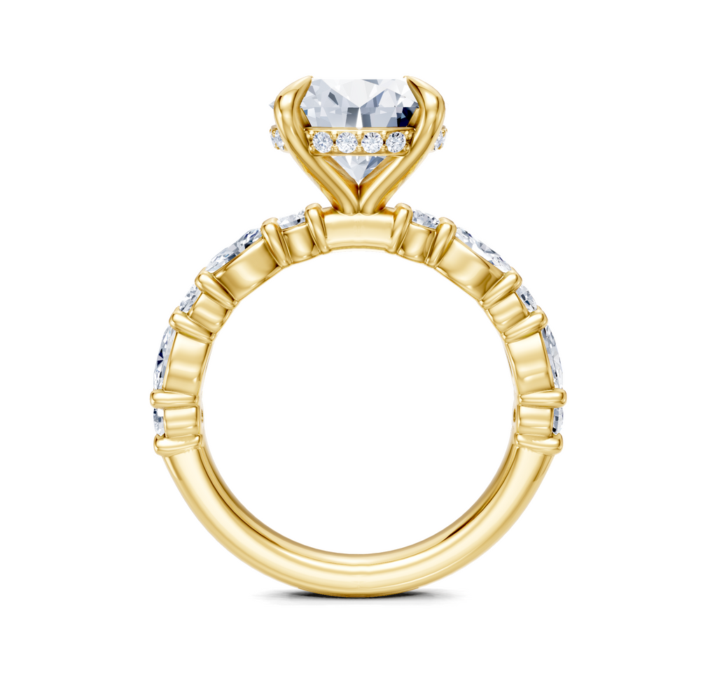 Image for Bubble Band Hidden Halo | 18k Yellow Gold