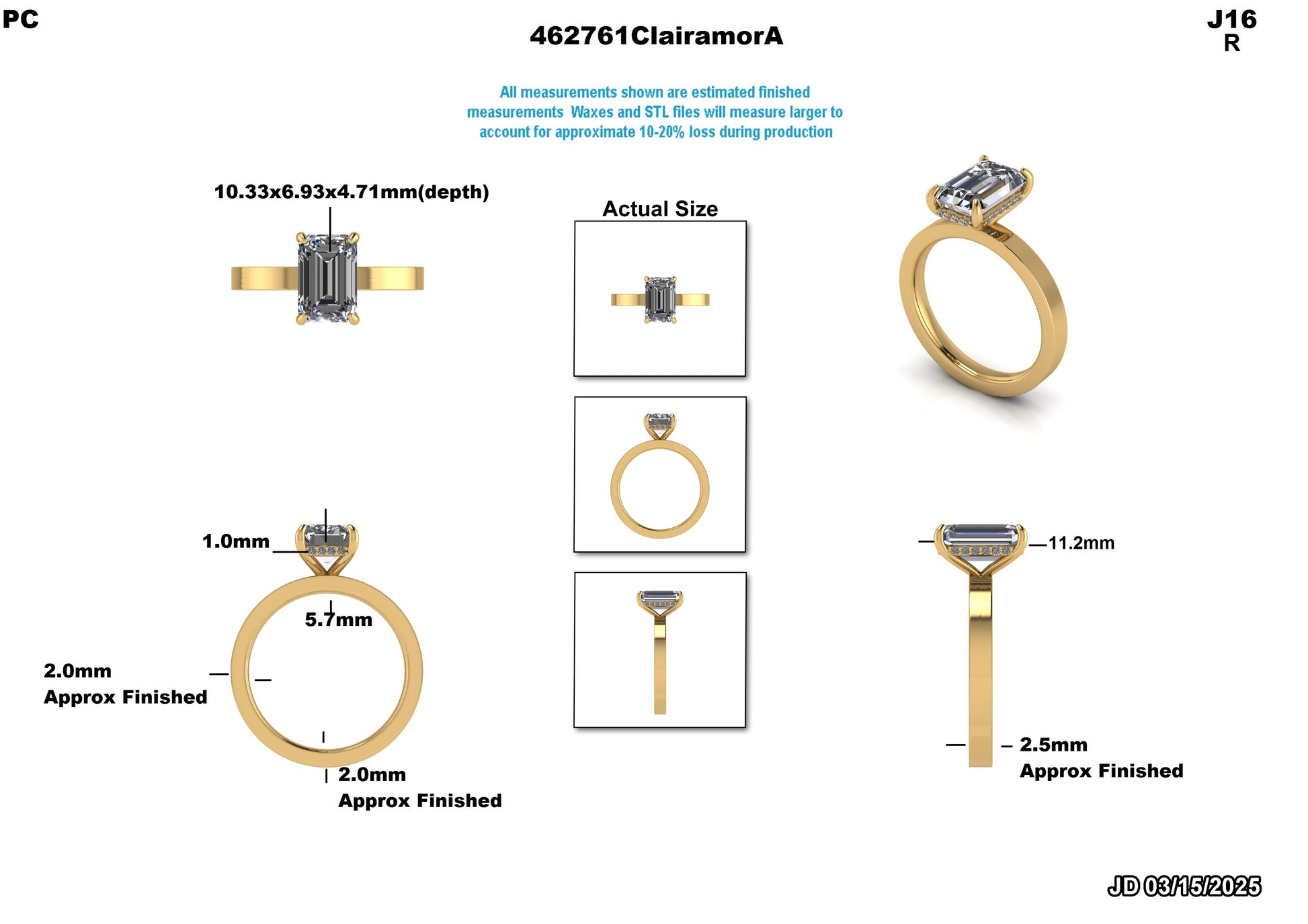 Gabrielle C. Custom Engagement Ring