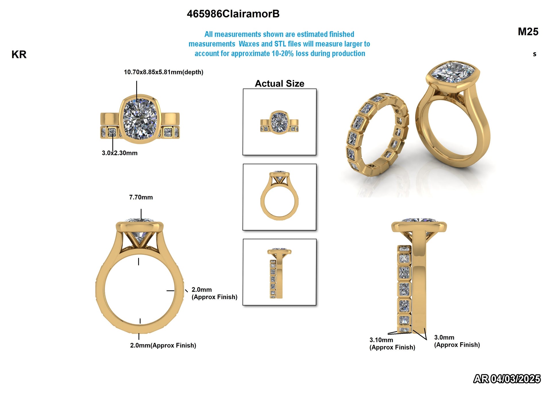 Cindy G. Custom Matching Wedding Band