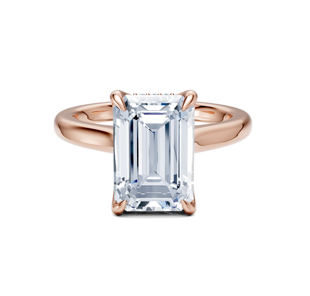 Image for Tulip Style Hidden Halo | 18k Rose Gold