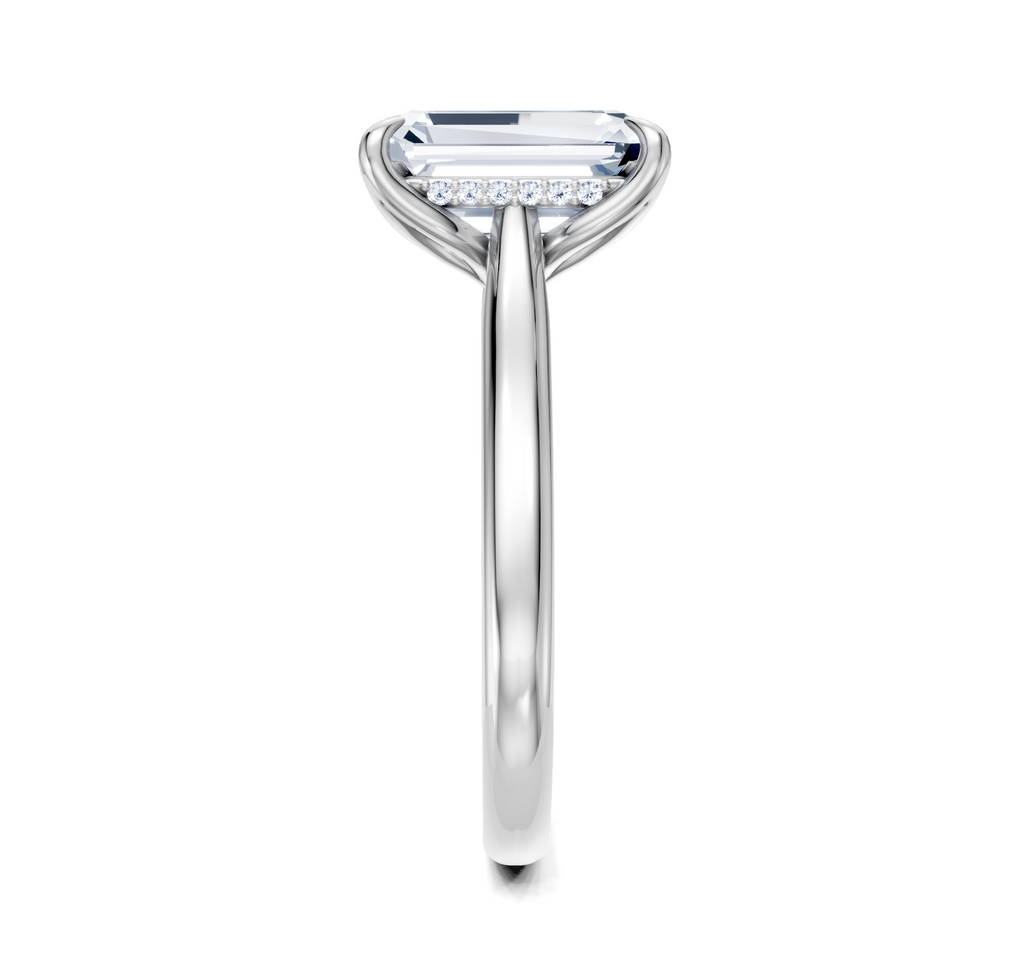 Image for Tulip Style Hidden Halo | 14k White Gold