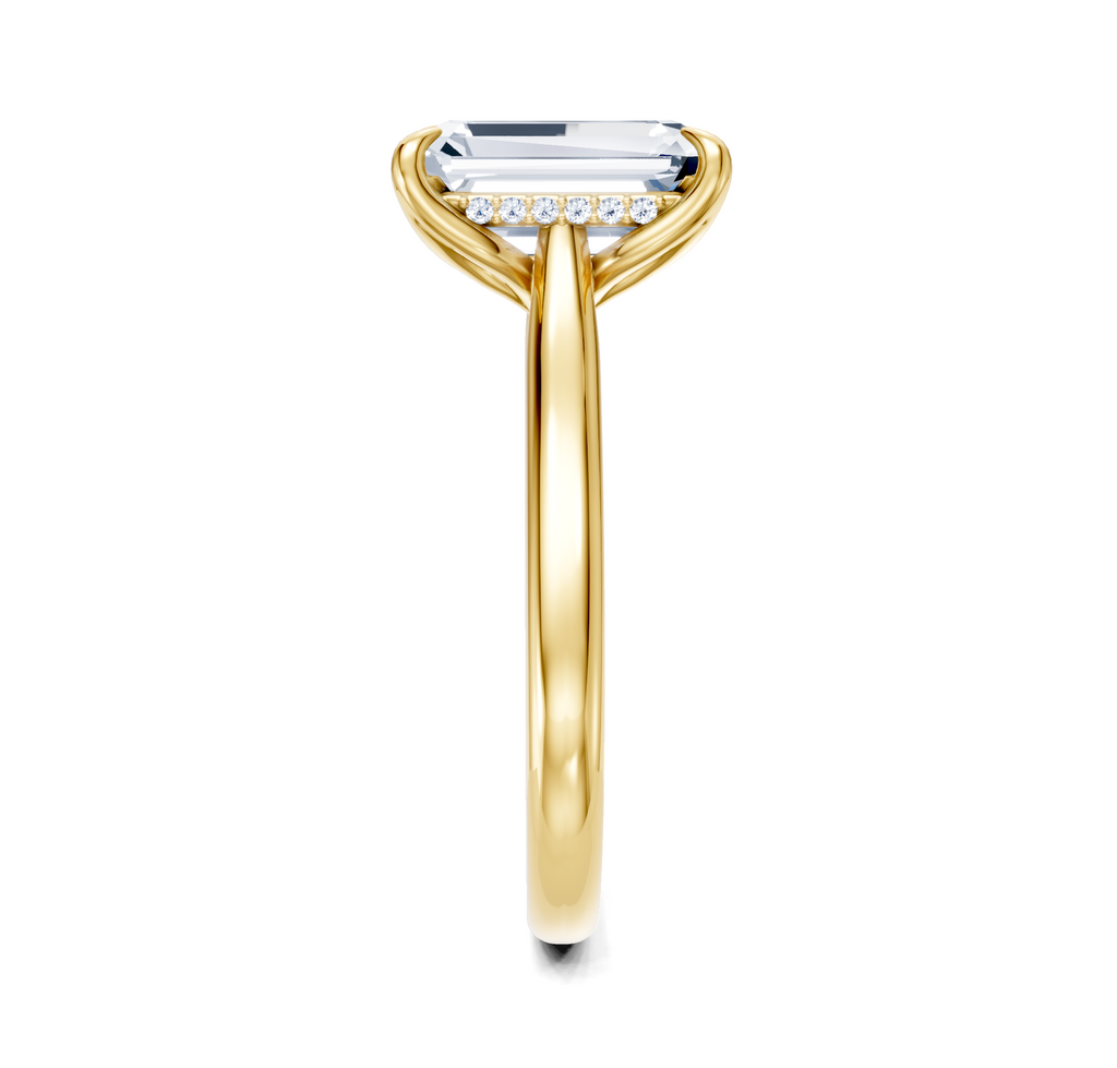 Image for Tulip Style Hidden Halo | 18k Yellow Gold