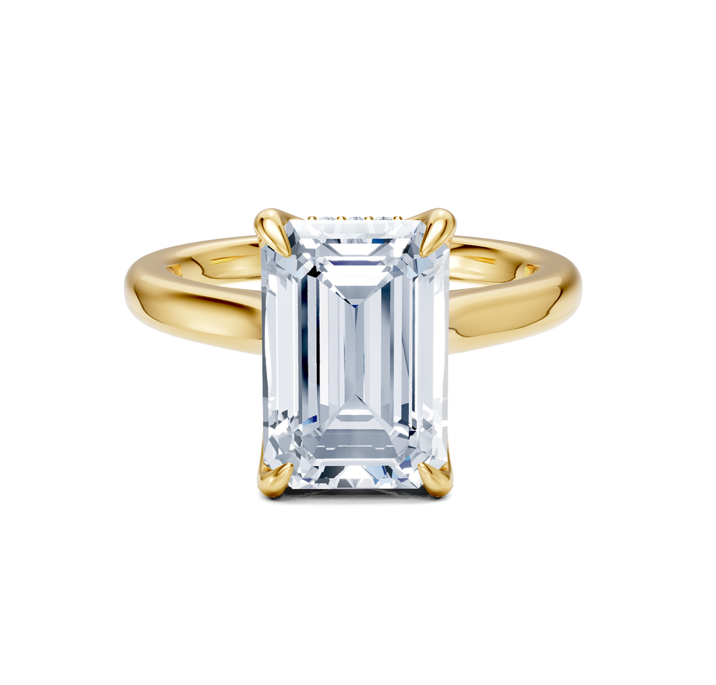Image for Tulip Style Hidden Halo | 18k Yellow Gold