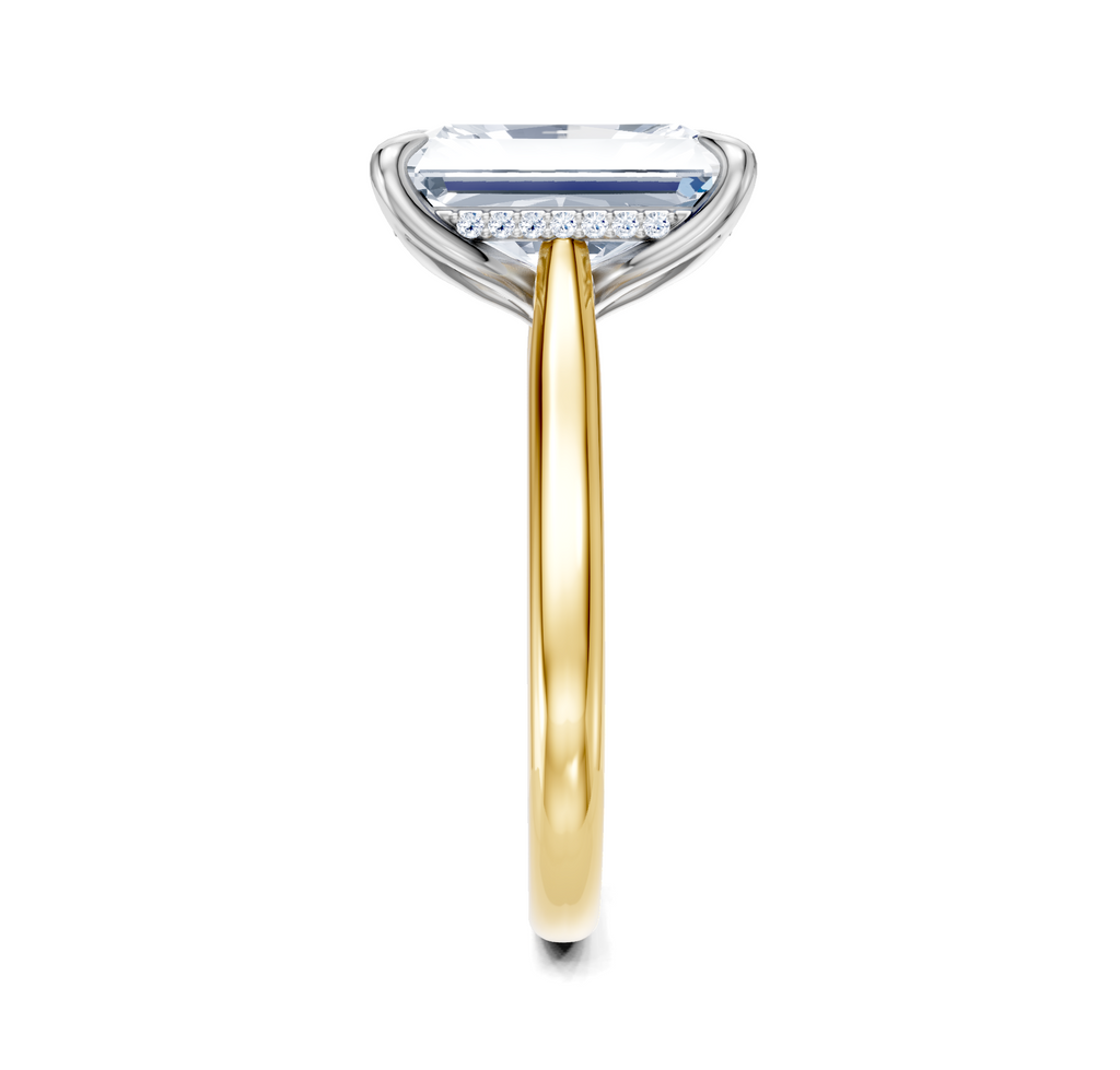 Image for Tulip Style Hidden Halo | 18k Two Tone