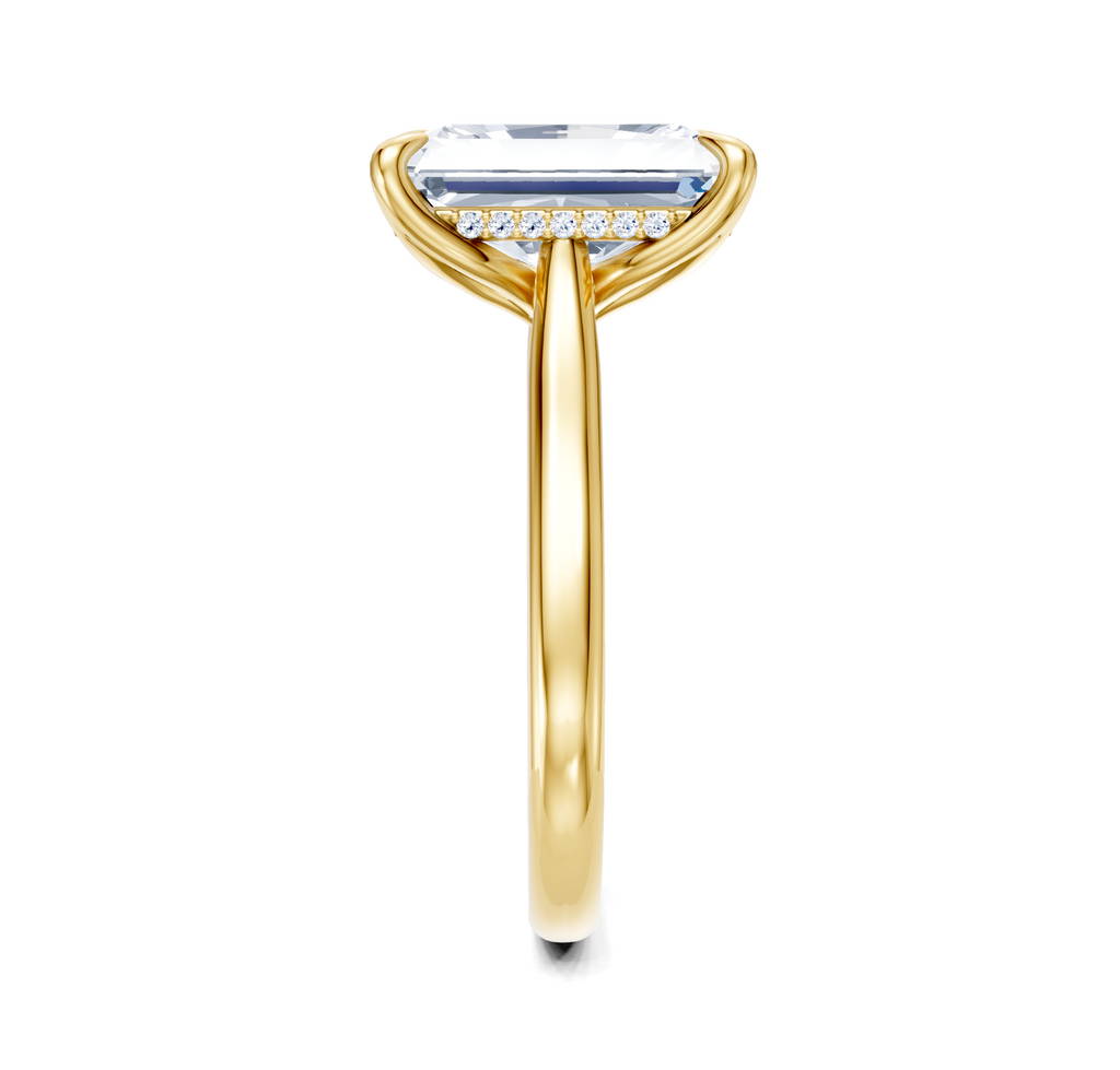 Image for Tulip Style Hidden Halo | 18k Yellow Gold