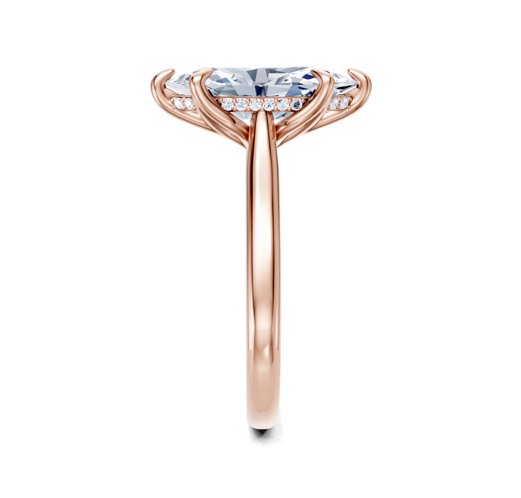 Image for Tulip Style Hidden Halo | 14k Rose Gold