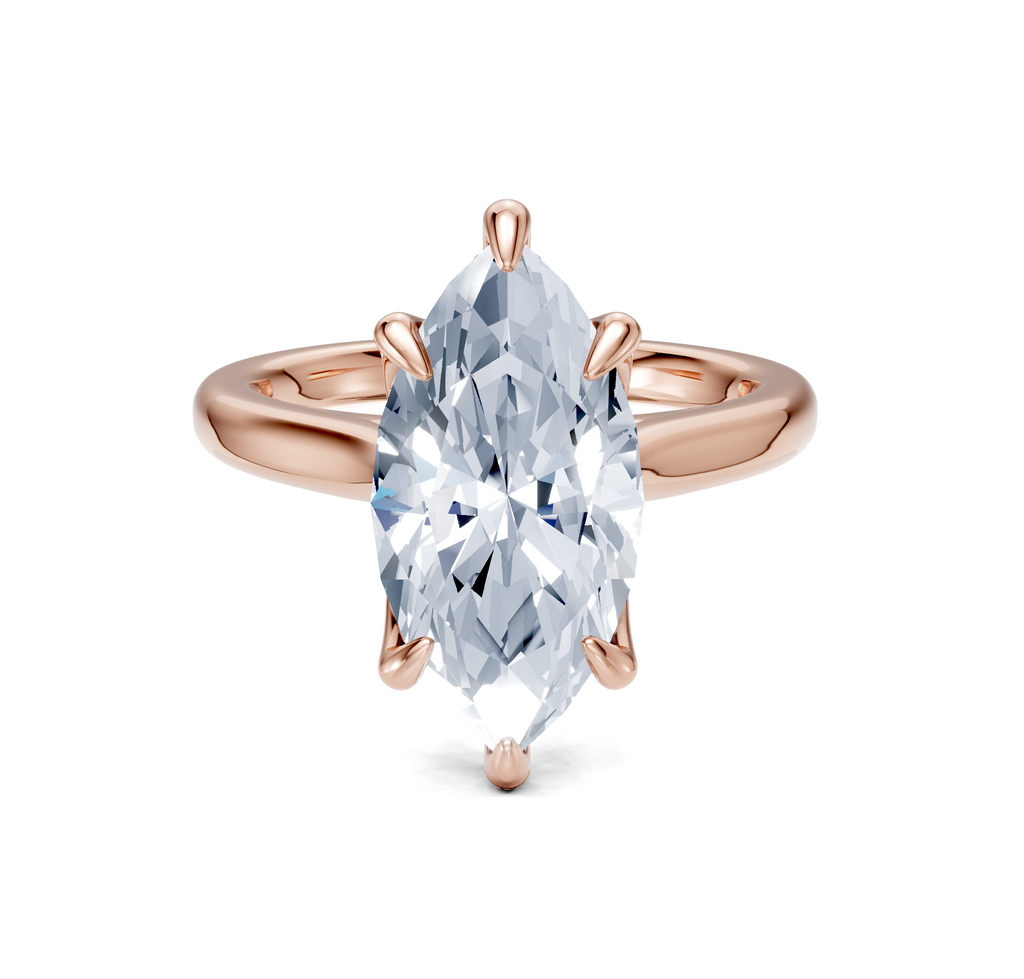 Image for Tulip Style Hidden Halo | 18k Rose Gold