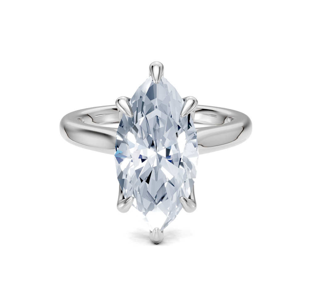 Image for Tulip Style Hidden Halo | 18k White Gold