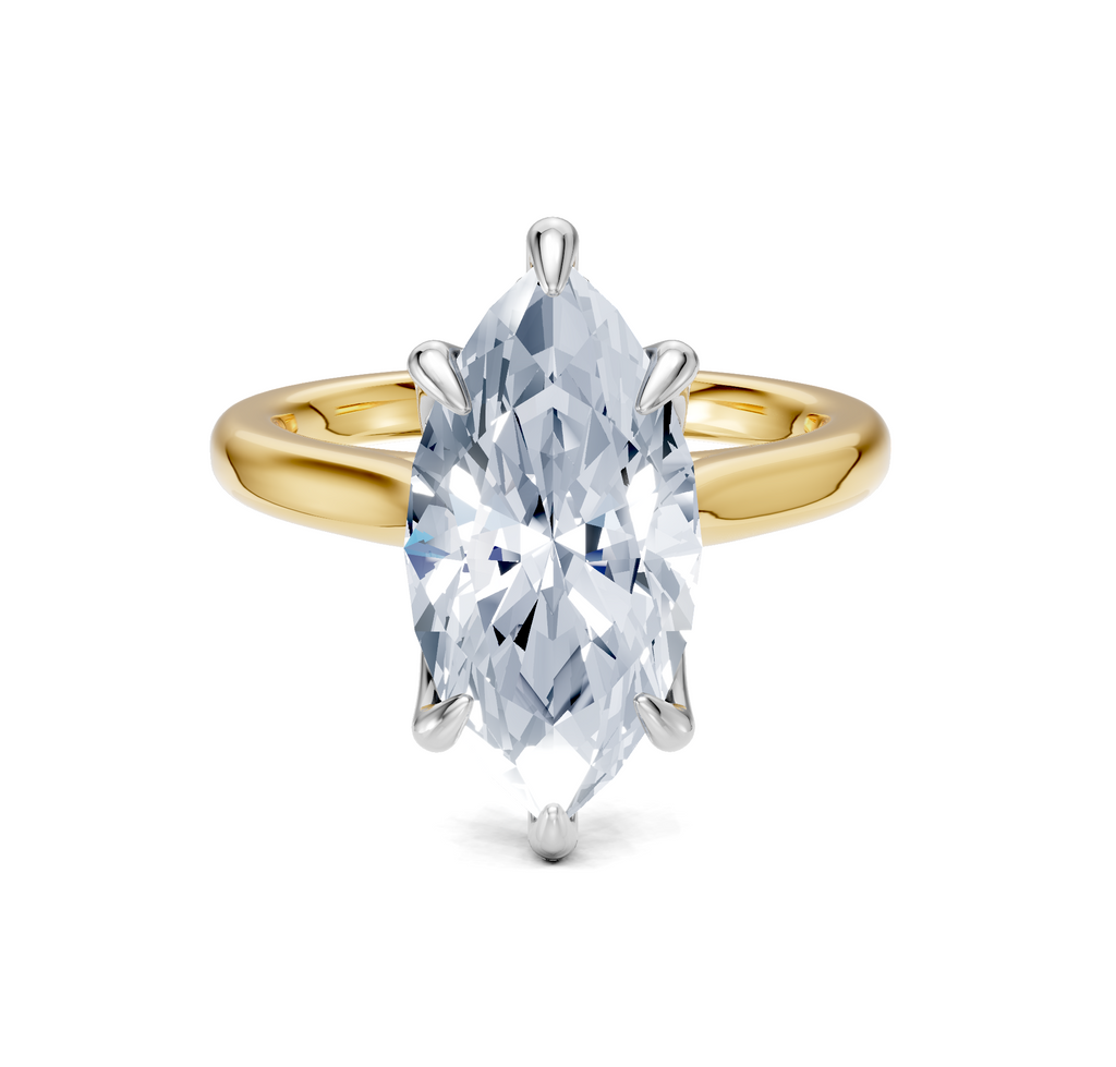 Image for Tulip Style Hidden Halo | 18k Two Tone