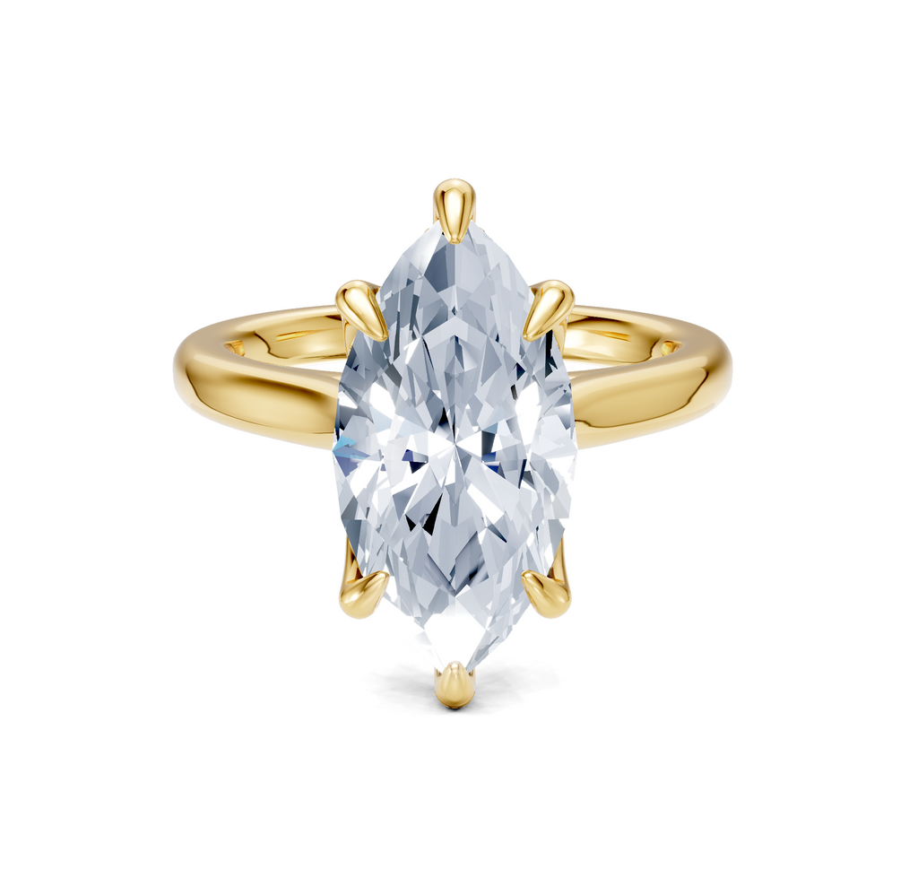 Image for Tulip Style Hidden Halo | 18k Yellow Gold