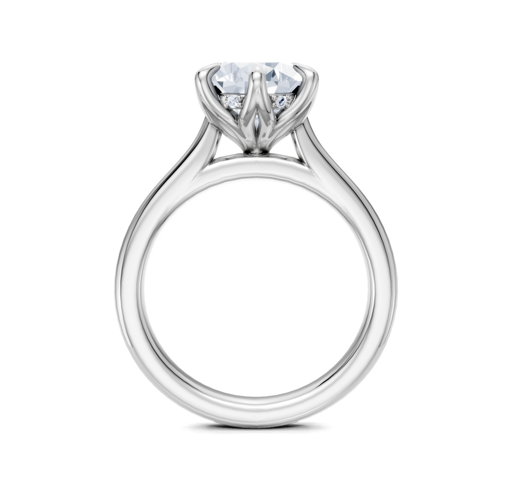 Image for Tulip Style Hidden Halo | 18k White Gold
