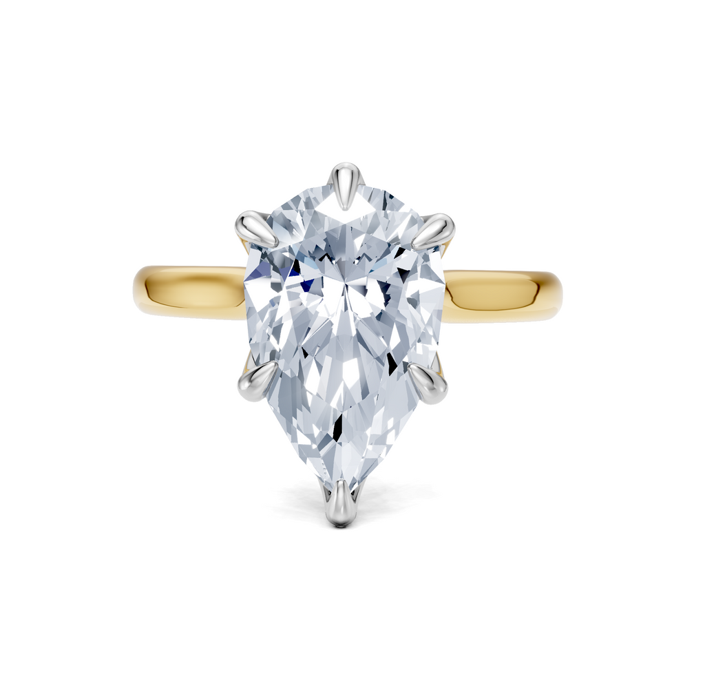 Image for Tulip Style Hidden Halo | 18k Two Tone